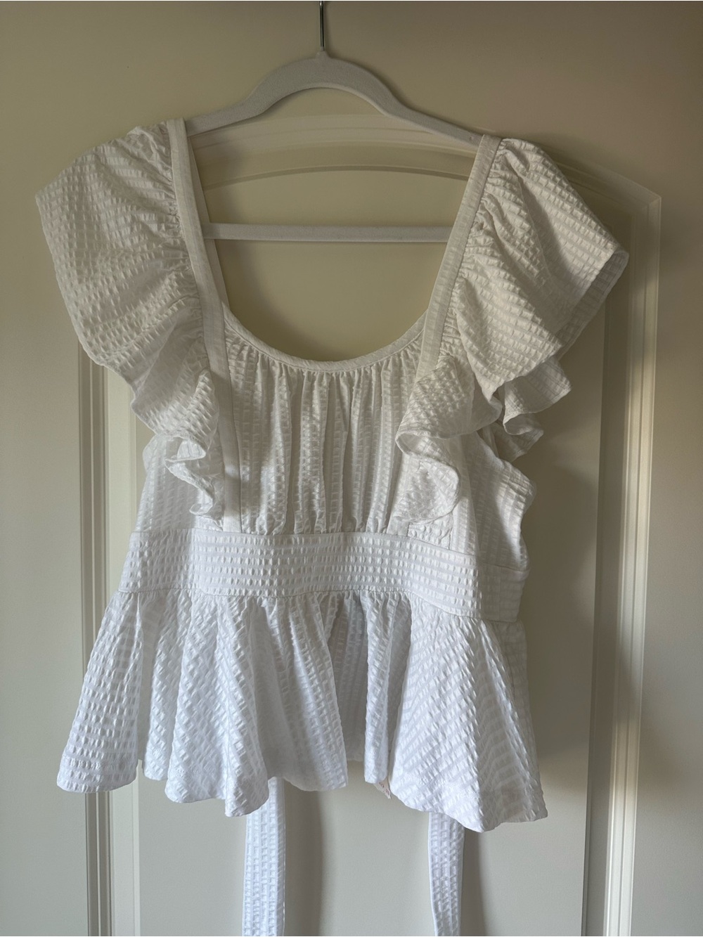 Maeve Ruffled Peplum Open-Back Top - size M - NWT!!! - Picture 5 of 8
